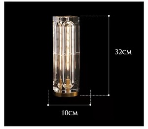 ポストモダンクリスタルテーブルランプ高級 LED ルービックキューブデスクランプ装飾小さなテーブルランプリビングルーム寝室書斎用 - Product Image 5