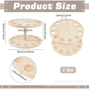 Wooden Fishing <b>Rod</b> Rack Vertical <b>Holder</b> Natural Wood Color Durable Multipurpose Storage Display For Fishing Tackle - Product Image 4