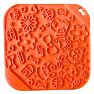 Tapis de léchage carré en silicone pour animaux de compagnie, assiette d'alimentation lente pour chiens et chats, sans BPA, qualité alimentaire, distributeur de friandises, anti-ennui - Product Image 1