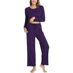 Conjunto de Pijama Personalizado de Bambú para Mujer, Ropa de Dormir Transpirable, Tallas Grandes, Fabricante Vietnamita - Product Image 2
