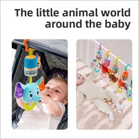 Jouet suspendu pour lit de bébé, 0-1 an, peluche apaisante, hochet à suspendre pour voiture, pendentif pour poussette, carillon apaisant