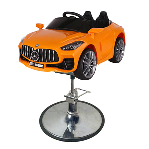 Red Car Style Kids Barber Chair Adjustable Hydraulic Salon <b>Stool</b> Round Base Pediatric Barbershop Furniture - Product Image 2