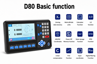 Sino D80+ Afficheur numérique 3 axes avec résolution 1µm/5µm et règle linéaire pour tour/fraiseuse avec 16 ensembles de mémoire d'outils OEM