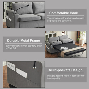 Canapé-lit Queen Loveliving neuf avec fonction de tirage, chargeur USB, support <span class=keywords><strong>pour</strong></span> téléphone portable, matelas amovible et pliable <span class=keywords><strong>pour</strong></span> chambre et appartement - Product Image 6
