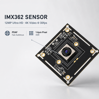 Modul Kamera Video Medis 12MP Sony IMX362 4K PDAF Auto Focus HDR UVC USB Board untuk Perangkat Diagnostik Telemedicine dan Laboratorium