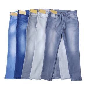 Alta calidad Deep Blue Men's Stretch Straight Eco-Friendly Transpirable High Street Bangladesh Export Lavable White Washed Jeans - Product Image 1