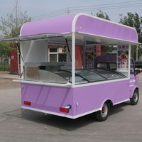 Chariot de vente de nourriture mobile multifonctionnel, tricycle électrique dédié aux opérations de marché nocturne