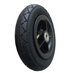 Precio de fábrica 6x1 1/4 pulgadas nueva rueda de goma neumática con llanta de aluminio para reemplazo de ruedas de carro de mano para patinete - Product Image 5