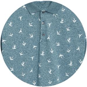 Polo para hombre con estampado personalizado de calidad superior, manga corta, ajuste regular, Animal de punto con etiquetas de insignias de marca - Product Image 2