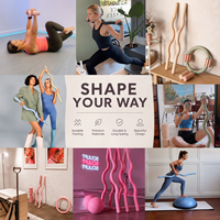 Barre de Pilates lestée ondulée antidérapante en silicone premium avec noyau en fonte de fer 15lb/25lb pour usage domestique, entraînement de force, yoga, logo personnalisé OEM
