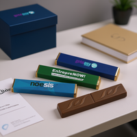 Barre de chocolat promotionnelle Geteasy Group 18g, bonbons personnalisés avec marque blanche, finition satinée, fabriqué en Italie, modèle AL021, marketing