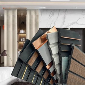 Acoustic tường đá cẩm thạch PVC Bảng điều chỉnh 3D nội thất gỗ Ốp gương eall phòng tắm không thấm nước composite tường Ốp làm bằng nhựa - Product Image 2