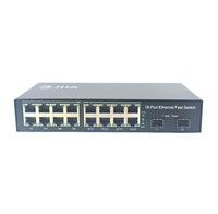Switch Ethernet Fibre Gigabit 18 ports, 2 ports SFP 1000Base-X et 16 ports Ethernet RJ45 10/100/1000Base-T(X)