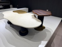 Fabricant Direct - Ensemble de 2 tables gigognes contemporaines en MDF, grandes et carrées, durables, 160 cm x 90 cm, noires, pour salon et maison