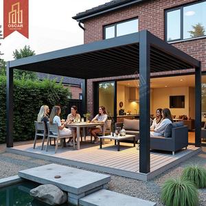 Toit à persiennes motorisées <span class=keywords><strong>Abri</strong></span> extérieur en aluminium imperméable à l'eau <span class=keywords><strong>4X4</strong></span> 6X4 <span class=keywords><strong>Jardin</strong></span> Patio Pergola d'arrière-cour - Product Image 3