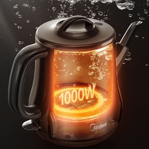 Midea Electric <b>Tea</b> <b>Maker</b> 1000W Glass Kettle With Automatic Shut Off For Brewing <b>Tea</b> - Product Image 1