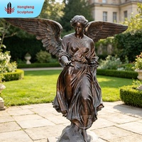 Escultura de Ángel de Bronce de Estilo Europeo a Tamaño Real, Figura de Dios Personalizada de Fábrica, Diosa con Alas de Bronce, Gran Decoración