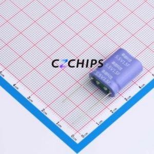 ตัวเก็บประจุแบบซุปเปอร์คาปาซิเตอร์ GDC05R5K155TRLDA แบบ Through hole Component (THT), ระยะขา P=11.8 มม. ความจุ 1.5F ±10%~+30% แรงดัน 5.5V กระแสไฟ 11uA ที่ 72 ชั่วโมง - Product Image 1