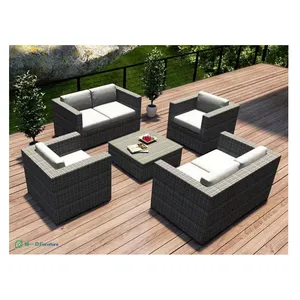 PE Rattan Garden Sofa Outdoor Furniture Nordic Corner Sofa Set for Patio Seats Hotel Terrace Leisure 1 2 3 Traditional