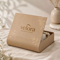 Cajas de Cartón Decorativas con Cierre Magnético y Logotipo Personalizado, Estilo Libro, en Papel Kraft