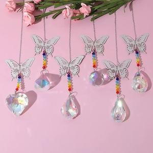Nuovo Design di cristallo pendente a forma di cuore palla di gemme 7 Chakra perline farfalla libellula Catchers sfera di fiori di <span class=keywords><strong>angelo</strong></span> sfera - Product Image 2