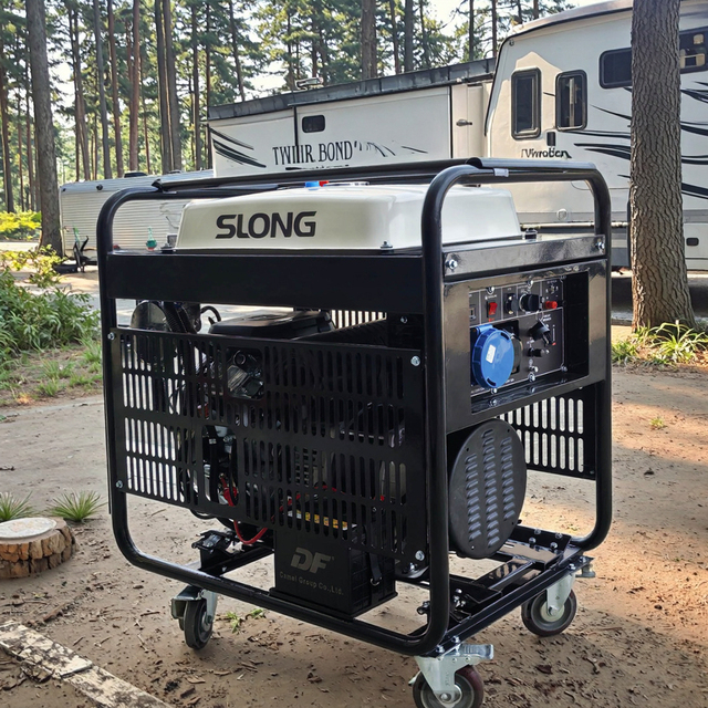 SLONG SL15000E-DF 13000 Watt Dual Fuel Gasoline/Natural Gas Portable Home Backup Generator IP23 220V 50Hz Air Cooling System