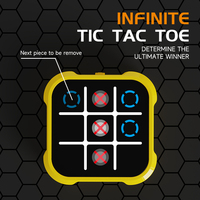 Console de jeux de société puzzle portable rechargeable avec mode silencieux Jeu électronique 4 en 1 Tic Tac Toe pour enfants