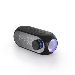 Mirror Alarm <b>Clock</b> With Bluetooth Speaker FM Radio 5W Output Rechargeable Battery <b>Digital</b> Display - Product Image 4