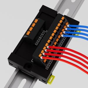 DINレール1イン6アウトプッシュインターミナルブロックPLCオートメーション10A 300V男性/女性電源用途向け - Product Image 2