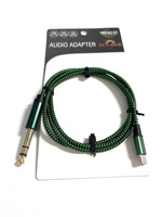 Cable de Audio Tipo C a 6.5mm Macho, Chapado en Oro, Directo de Fábrica, con Revestimiento de PVC, para Computadora, Teléfono, Micrófono, Piano Electrónico
