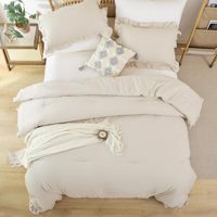 Ensemble de literie en duvet doux et moelleux unique de luxe sur mesure pour toutes les saisons, ensemble de literie à couverture froissée en 3 pièces