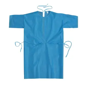 Vestidos De Paciente Descartáveis Premium-SMS Respirável Material Não Tecido-Pacote de 10