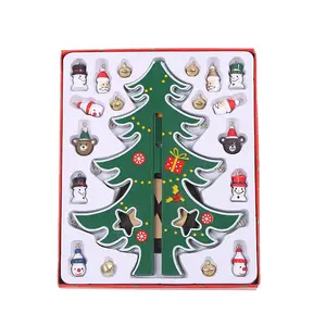 新款圣诞礼物装饰胶合板木制圣诞树DIY手工组装儿童礼物桌面节日装饰