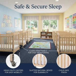 Cuna Montessori de Madera Maciza para Bebés, Juego de Muebles de Guardería para Sala Cuna, Preescolar y Jardín de Infantes, Equipo para Dormir - Product Image 2