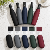 Parapluie de voyage compact coupe-vent à double auvent, pliable automatiquement, résistant aux intempéries, pour la pluie et les tempêtes, en gros