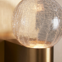 Applique Murale Globe en Verre Soufflé Luxe Moderne pour Salle de Bain Chambre Éclairage Décoratif Intérieur Hôtel Fournisseur d'Éclairage Domestique