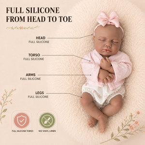 BAkwbwBY Poupée Reborn 12 Pouces Silicone Intégral Caucasienne Bébé Nouveau-Né Réaliste Collection OEM ODM Grossiste Fournisseur - Product Image 3