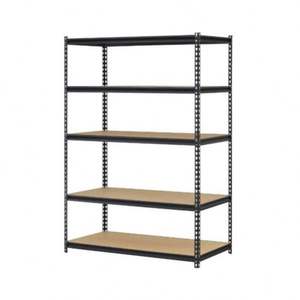 מותאם אישית לבן מתכת מתלה מדף מחוררת זווית מדפי מדף 5 שכבה זווית פלדה מדף מדפי עבור מחסן - Product Image 6