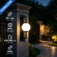 Lampe murale extérieure décorative en aluminium moderne à LED de conception créative, carrée, E26, IP44, étanche, éclairage lumineux