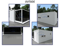 Maisons conteneurs modifiées, extensibles, 20 pieds, maison mobile, camp de travail portable, cabine, unité de logement de bureau temporaire