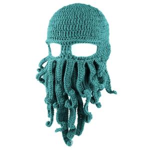 Vendite calde Crochet uomo donna polpo maschera barba cappello Cosplay <span class=keywords><strong>Beanie</strong></span> - Product Image 2
