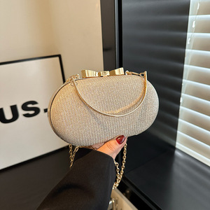 Bolsos de Hombro de <span class=keywords><strong>Lentejuelas</strong></span> Dulces para Mujer, Diseño con Cierre, Bolso <span class=keywords><strong>Bandolera</strong></span> de Cadena para Damas, Bolso de Mano Femenino de Color Sólido de Lujo - Product Image 1