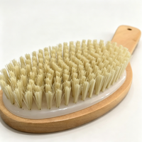 Brosses de nettoyage personnalisées avec logo, en bois, à poils de sanglier, pour usage humide et sec, brosses de bain exfoliantes pour la peau, brosse corporelle en bambou, éponge exfoliante pour le dos