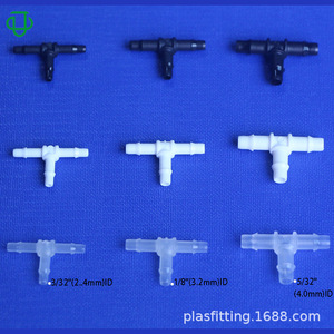 ข้อต่อพลาสติก PP เกรดอาหาร รูปตัว T ขนาด 3/32 1/8 5/32 นิ้ว แบบ Pagoda สำหรับท่อแข็ง ท่อน้ำหมึก ท่อน้ำ - Product Image 1