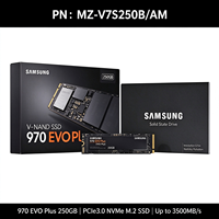 SSD Internal Solid State Drive 970 EVO Plus 250GB M.2 NVMe MZ-V7S250B/AM PCIe 3.0 X4 M-Key 2280