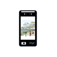 Thinmoo Interphone Vidéo Écran Tactile 8 Pouces 4G POE Android 11 8 Go de Stockage Audio Bidirectionnel Reconnaissance Faciale Système de Contrôle d'Accès