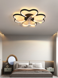 <span class=keywords><strong>Diseño</strong></span> moderno decorativo 110-220V lámpara de <span class=keywords><strong>ventilador</strong></span> de techo en forma de pétalo con luces Led Control remoto para habitación de niños - Product Image 6