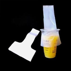 Bolsa de Plástico Transparente Desechable para Llevar Bebidas, con Logotipo Personalizado, Económica, para Vasos Individuales, en Forma de T - Product Image 3