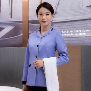 Uniforme <span class=keywords><strong>de</strong></span> <span class=keywords><strong>Limpieza</strong></span> para Personal <span class=keywords><strong>de</strong></span> <span class=keywords><strong>Limpieza</strong></span> <span class=keywords><strong>de</strong></span> Hotel, Abrigo <span class=keywords><strong>de</strong></span> Manga Larga para Mujer - Product Image 4