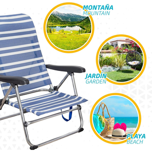 เก้าอี้ชายหาดทรายพับได้มีเสถียรภาพแบบพกพาเก้าอี้เลานจ์ป้องกันการจมของขาพิเศษสำหรับการตั้งแคมป์กลางแจ้งริมทะเล - Product Image 4